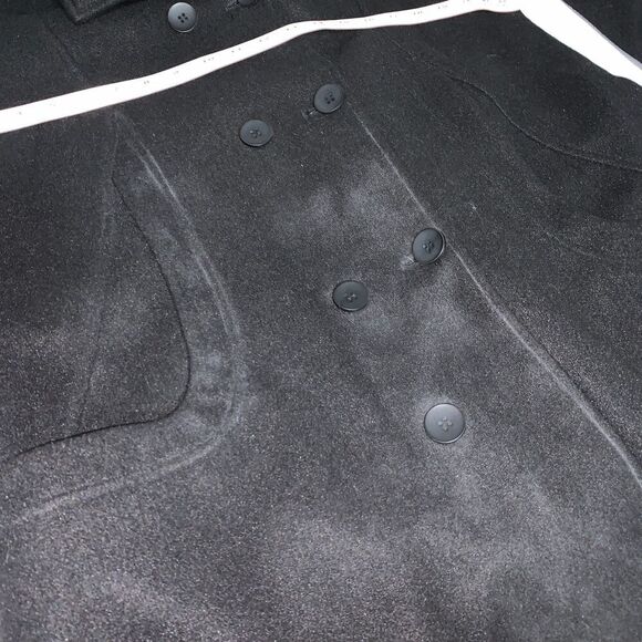 Tanming Womens Notch Lapel Double Breasted Wool Blend Mid Pea Trench Coat XL - Picture 13 of 15